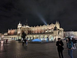 Image of Krakow old town at night